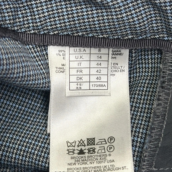 Brooks Brothers Lucia Fit Women’s Size 8 Navy Blue Wool Trousers Work Pants - Picture 10 of 13